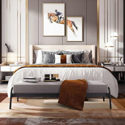 Natural Cowhide Texture Rug - scene