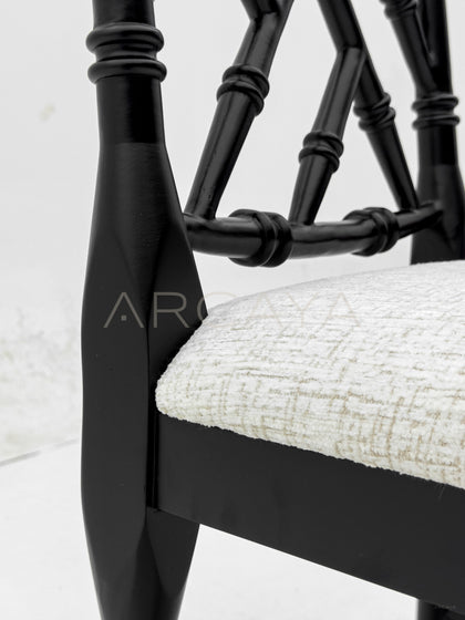 Vintage Bamboo Joint Dining Chair - detail