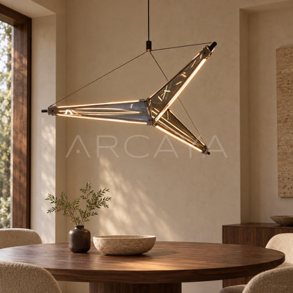 Triangular Prism Frame Pendant Light 80724 - main