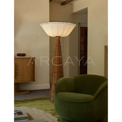 Rattan Cone Floor Lamp - scene