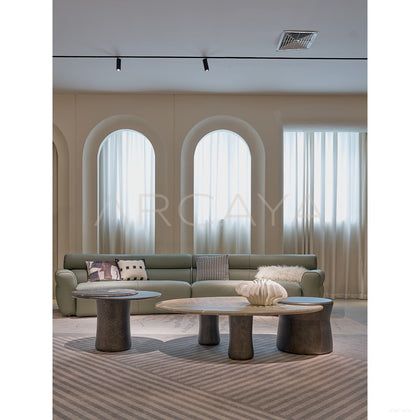 Cloud Stone Nesting Coffee Table - scene