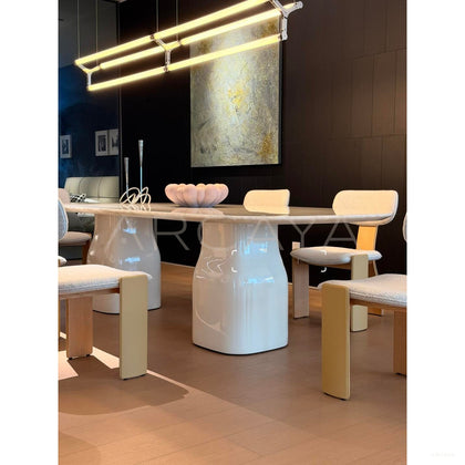 Marble Dining Table Villa - scene