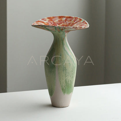 Wabi Sabi Drip Glaze Gradient Ceramic Vase - main