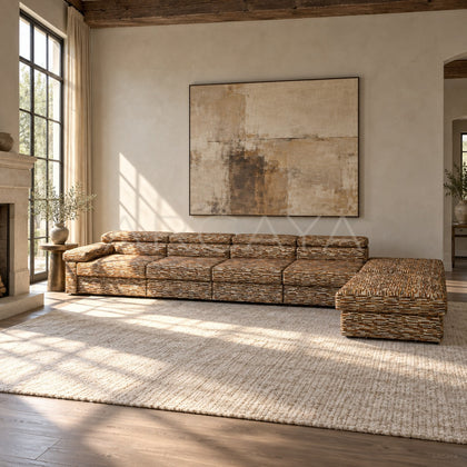 Fabric Modular Sectional Sofa - scene