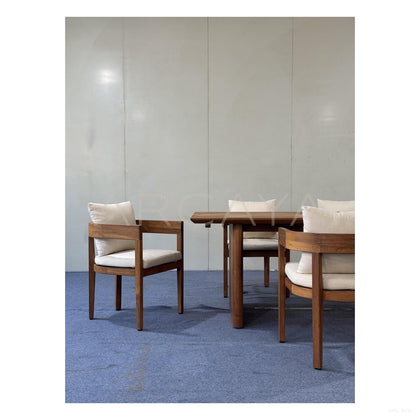 Balmain Burmese Teak Outdoor Dining Set - scene