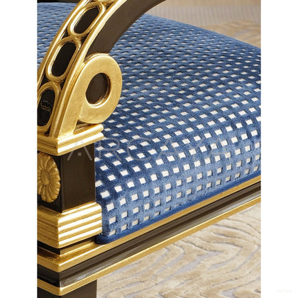 Royal Blue Gilded French Dining Set — Dining Chair - scene
