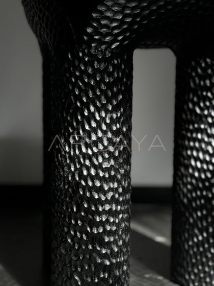 Volcanic Stone Sculptural Side Table - scene
