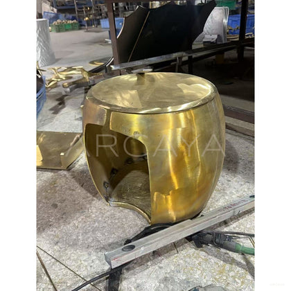 Hand Forged Brass Small Side Table - scene