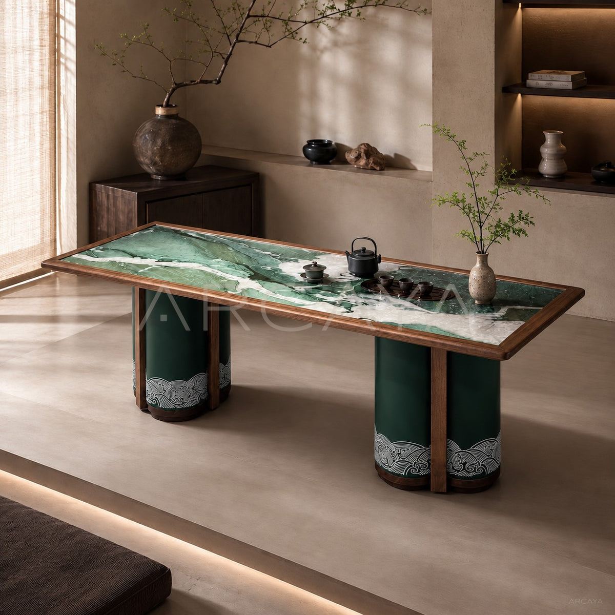 Daze Patek Jade Stone Tea Table - main