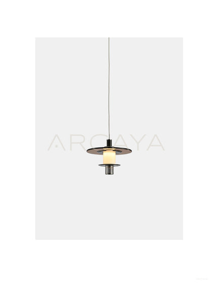 Amber Disc Pendant Light 80516 - scene