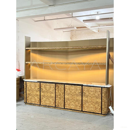 Burl Veneer Bookcase - scene