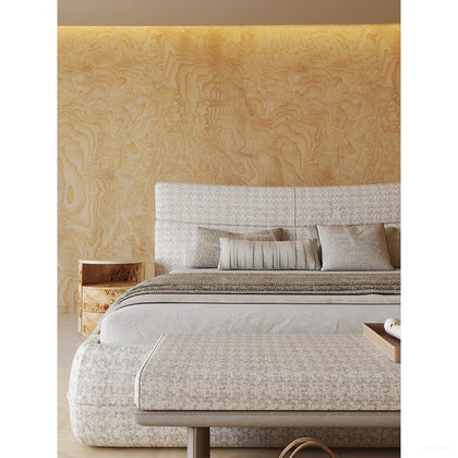 Plaid Cotton Linen Bed - scene