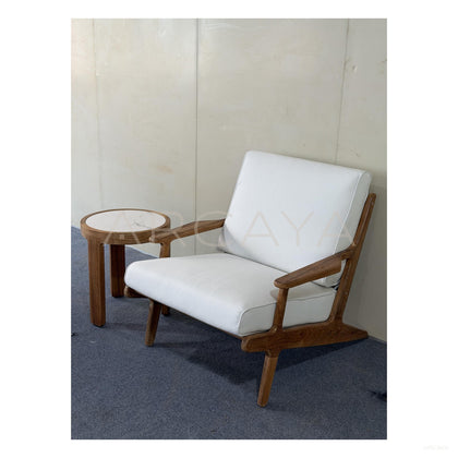 Bay Burmese Teak Outdoor Lounge Chair - scene
