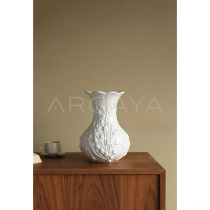 Relief Lily Of The Valley Ceramic Vase - scene