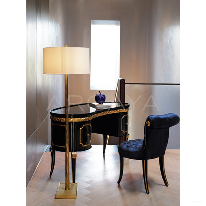 Makayla Black Gold Classical Vanity Table - scene