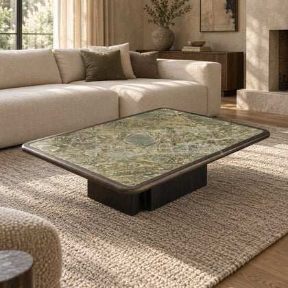 Natural Marble Wabi Sabi Coffee Table - scene