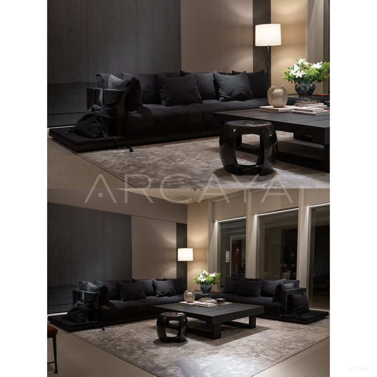 Natural Linen Sofa in detail