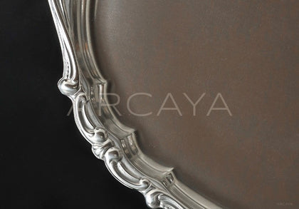 Italian Baroque Stainless Steel Dessert Tray - scene