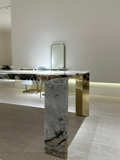 Black Diamond Pandora Stone Dining Table - scene