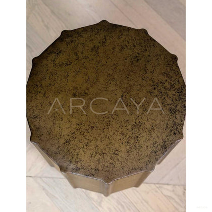 Patina Metal Side Table - scene