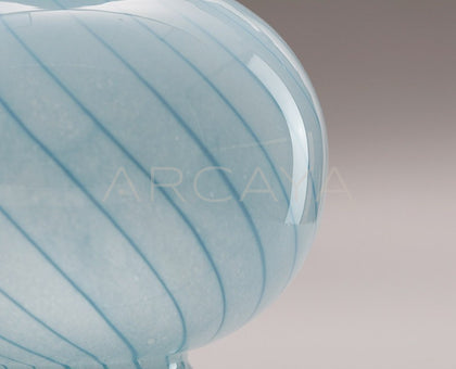 Mid Century Striped Glass Vase - scene