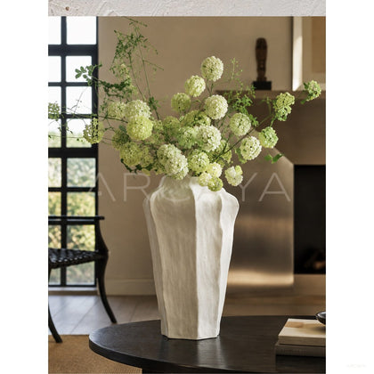 Wabi Sabi Textured Plain White Vase Entryway - scene