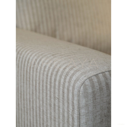 Dio Floating Island Sofa Striped Linen - scene