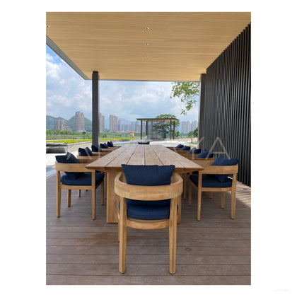 Burmese Teak Outdoor Long Table - scene