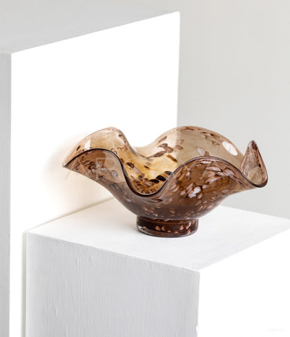 Hand Blown Glass Fruit Bowl - scene