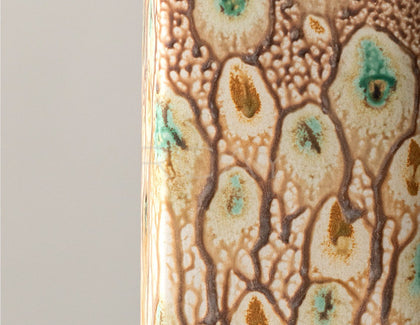 Vintage Kiln Glaze Speckled Ceramic Vase - scene