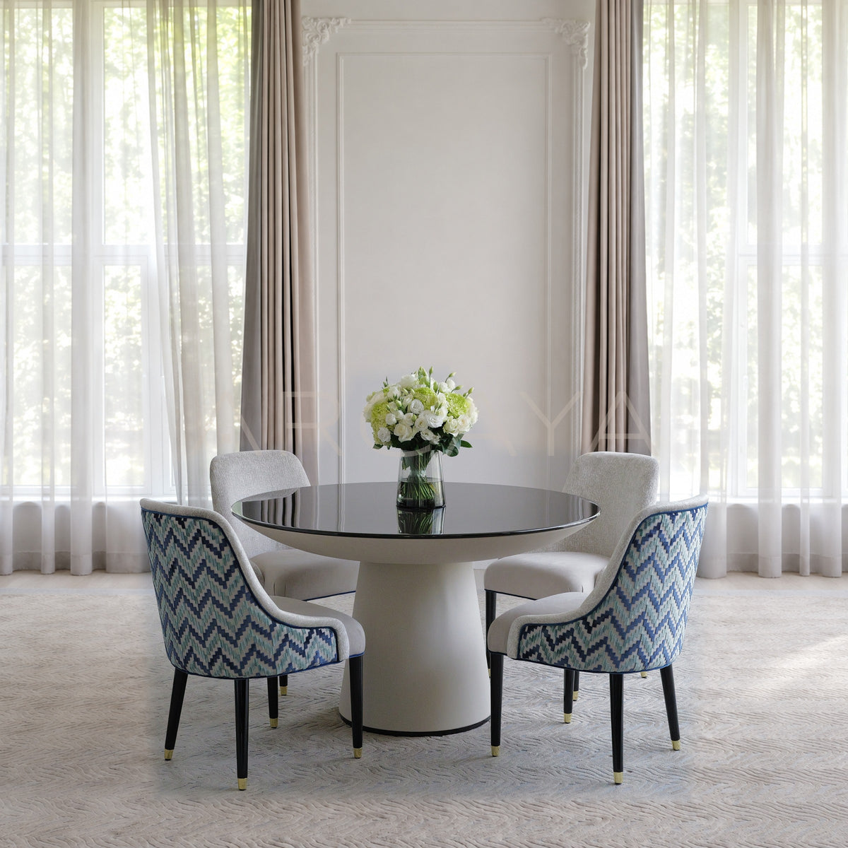 Blue Weave Dining Table - main