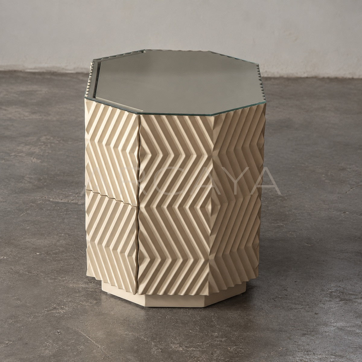 Solid Color Lacquered Nightstand - main