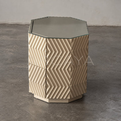 Solid Color Lacquered Nightstand - main