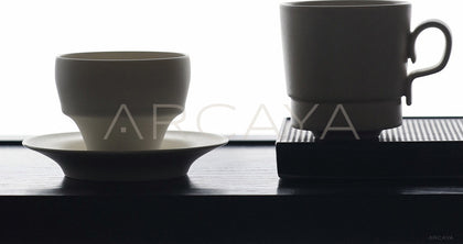 Rongbai Collab Vintage Ceramic Coffee Cup - scene