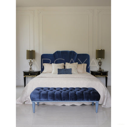 Royal Blue Bedroom Furniture Set - scene