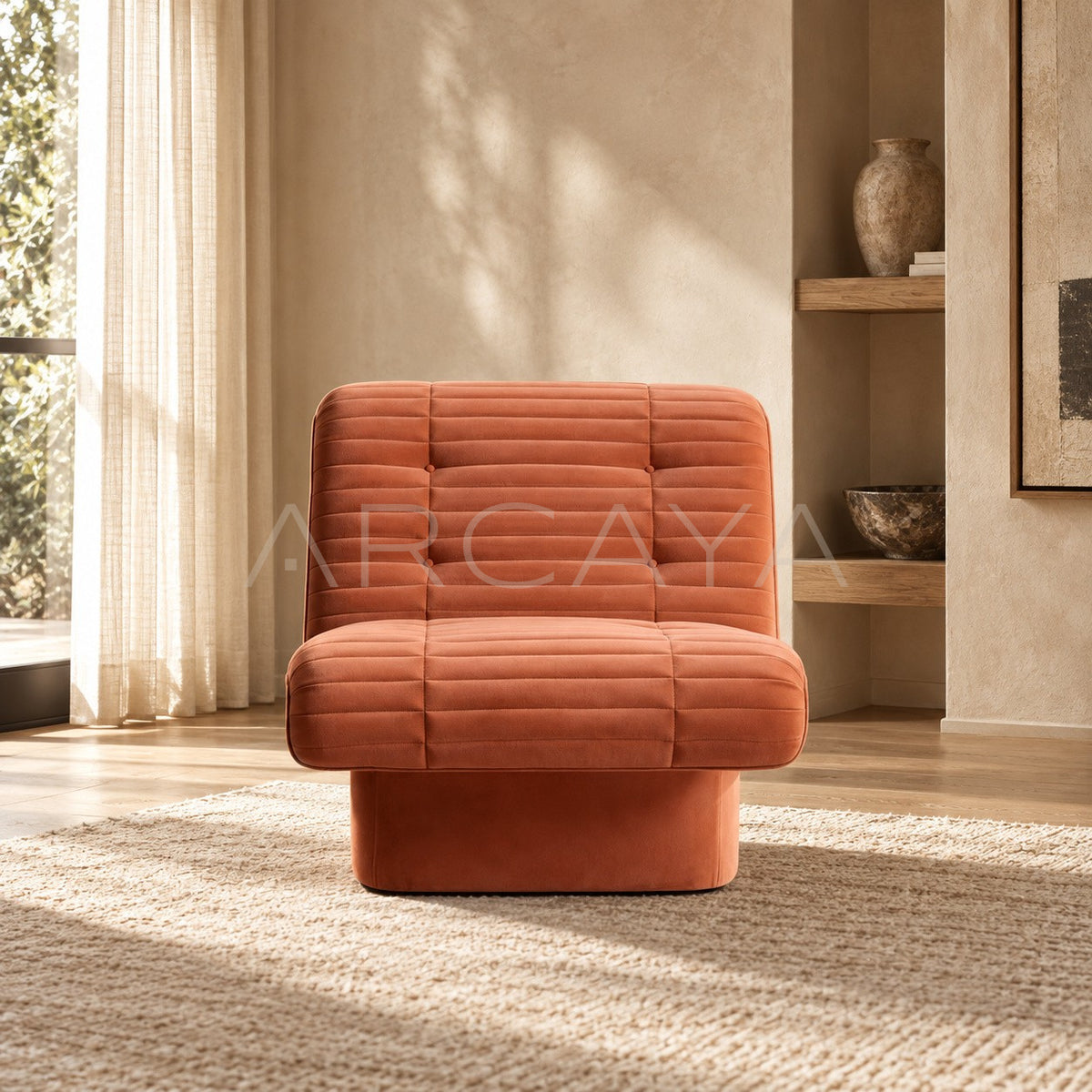 Ewan Mid Century Armchair in detail