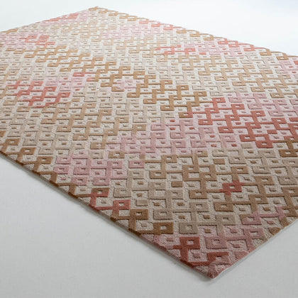 Fretwork Pattern Soft Rug - scene
