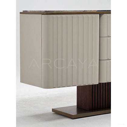 Italian Stone Vertical Stripe Sideboard - scene