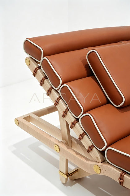 Leather Chaise Lounge Chair - detail