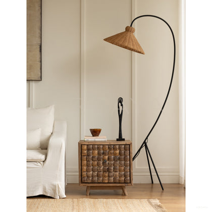 Coco Coconut Shell Reclaimed Wood Cabinet - scene
