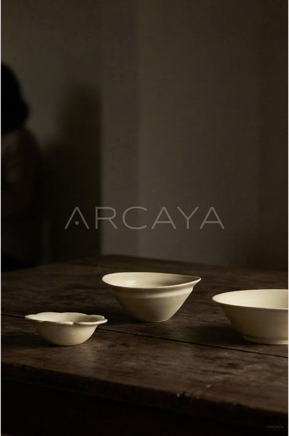 Amu Collab Wabi Sabi Plain Ceramic Bowl - scene