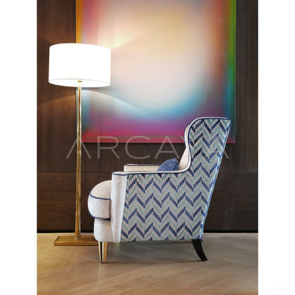 Geometric Textured Art Single Chair - scene