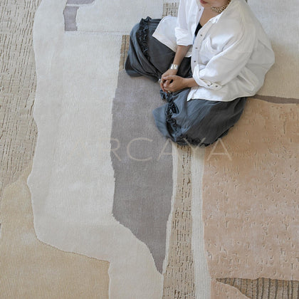 Natural Landform Abstract Patchwork Rug - scene