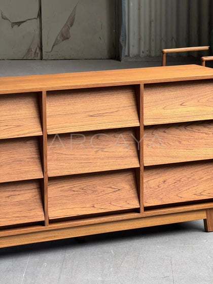 Burmese Teak Nine Drawer Chest - scene