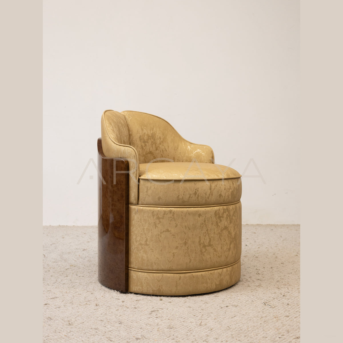 Sculpted Solid Wood Chair in detail