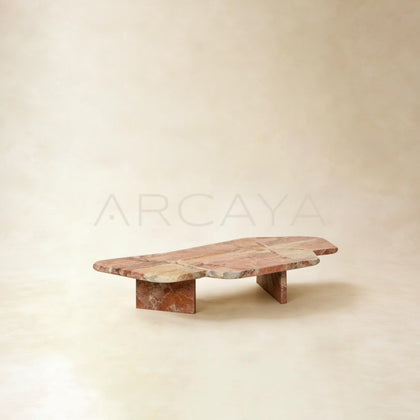 Aston Italian Bohemian Red Marble Coffee Table - main