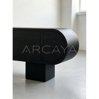 Black Curved Sideboard - scene