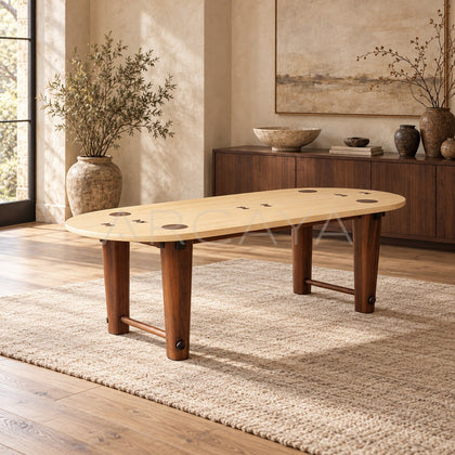 Rhye Oak Dining Table - scene