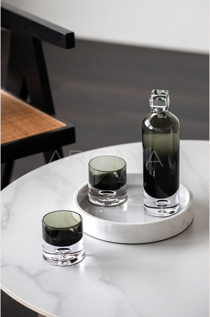 Gradient Smoked Glass Decanter Set - scene