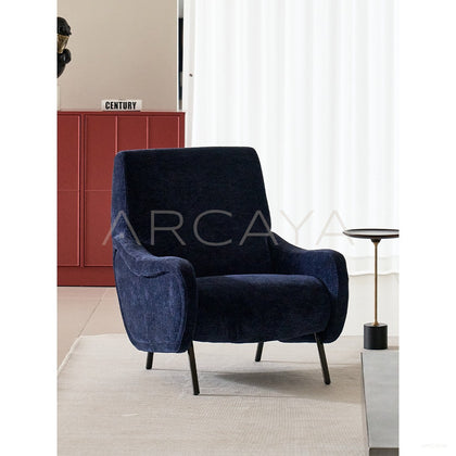 Deep Blue Chenille Sofa - scene